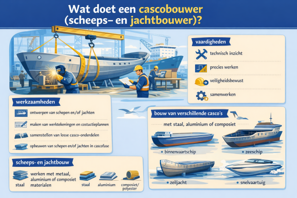 Wat doet een cascobouwer (scheeps- en jachtbouwer)